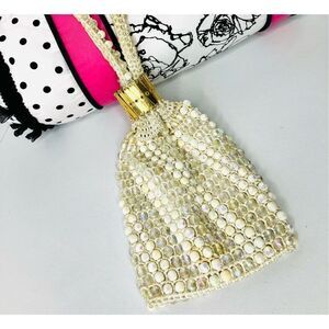 Vintage Beaded Clutch Evening Purse Wedding Wristlet Bridal Pouch